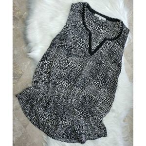 DANIEL RAINN Tunic Blouse Sleeveless V-Neck Sz Lg